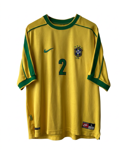 Cafu Brazil 1998 Home Jersey