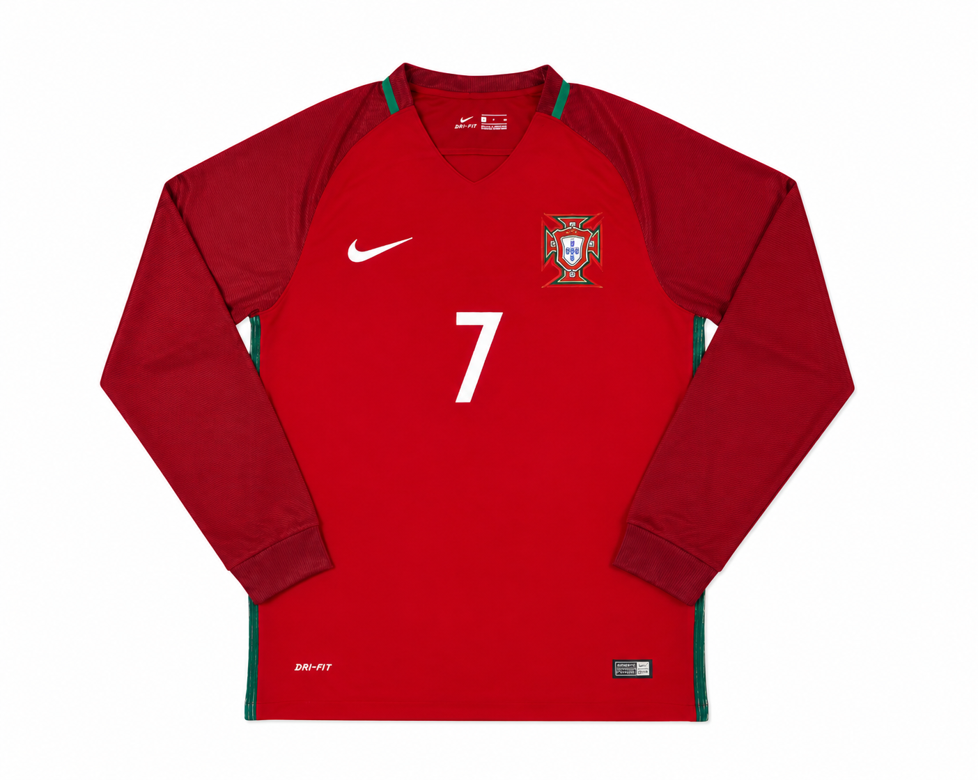 Ronaldo 2016 Portugal Home Long Sleeve Jersey